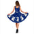 Hawaiian Hula Girls Dance in Blue Midi Dress - Polynesian Pride