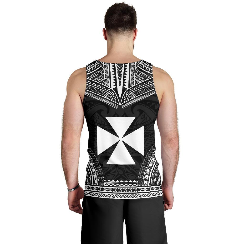 Wallis And Futuna Men's Tank Top - Polynesian Chief Black Version - Polynesian Pride