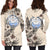 Marshall Islands Hoodie Dress - Marshall Islands Seal & Beige Hibiscus - Polynesian Pride