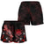 Federated States of Micronesia Polynesian Women's Shorts - Turtle With Blooming Hibiscus Red - Polynesian Pride