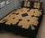 Hawaiian Quilt Bed Set Royal Pattern - Black and Gold - O3 Style - Polynesian Pride