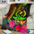 Vanuatu Polynesian Premium Blanket - Hibiscus and Banana Leaves - Polynesian Pride