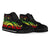 Cook Islands High Top Canvas Shoe - Reggae Tentacle Turtle - Polynesian Pride