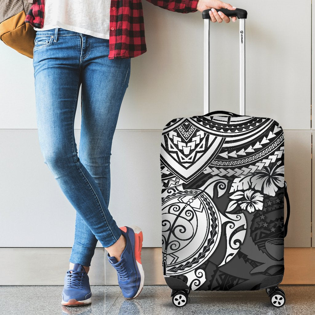 Pohnpei Polynesian Luggage Covers - Polynesian White Turtle WHITE - Polynesian Pride