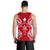 Niue Polynesian Men Tank Top Map Red White - Polynesian Pride