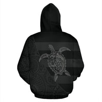 Hawaii Zip up Hoodie Hawaii Turtle Mermaid Polynesian Tattoo - Polynesian Pride