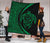 Hawaii Turtle Map Polynesian Premium Quilt - Green - Circle Style - Polynesian Pride