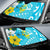 Guam Auto Sun Shades - Polynesian Pattern Aquamarine Stone Color - Polynesian Pride