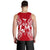 Tonga Polynesian Men Tank Top Map Red White - Polynesian Pride