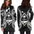 Guam Polynesian Hoodie Dress Map Black - Polynesian Pride