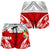 Tonga Polynesian Women's Shorts - Pattern With Seal Red Version - Polynesian Pride