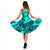 Polynesian Midi Dress - Cyan Turtle - Polynesian Pride