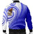 American Samoa Polynesian Men's Bomber Jacket - Bald Eagle (Blue) - Polynesian Pride