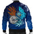 American Samoa Polynesian Men's Bomber Jacket - Blue Polynesian Eagle - Polynesian Pride