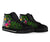 Nauru High Top Shoes - Turtle Plumeria Banana Leaf Crest - Polynesian Pride