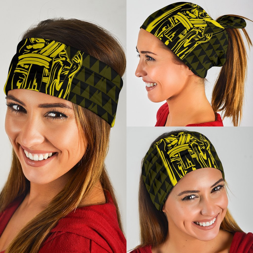 Hawaii King Kanaka Kakau Bandana 3 - Pack - Yellow - Polynesian Pride