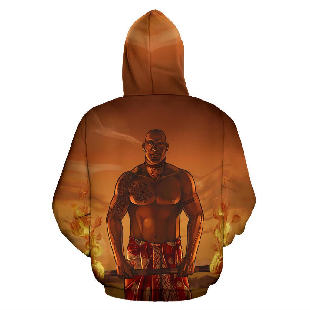 Samoan Hoodie Samoa Warrior Fire - Polynesian Pride