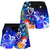 Vanuatu Custom Personalised Women's Short - Humpback Whale with Tropical Flowers (Blue) - Polynesian Pride