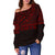 Chuuk Women's Off Shoulder Sweater - Red Version - Polynesian Pride