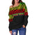 American Samoa Custom Personalised Women's Off Shoulder Sweater - Polynesian Reggae - Polynesian Pride