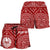 Tahiti Personalised Women's Short - Tahiti Seal In Polynesian Tattoo Style (Red) - Polynesian Pride