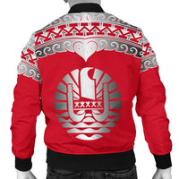 Tahiti Polynesian Men Bomber Jacket - Wave Style - Polynesian Pride
