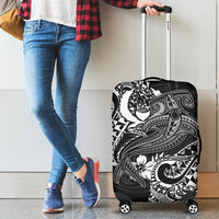 Pohnpei Luggage Covers - White Shark Polynesian Tattoo White - Polynesian Pride