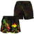 Papua New Guinea Polynesian Women's Shorts - Turtle With Blooming Hibiscus Reggae - Polynesian Pride