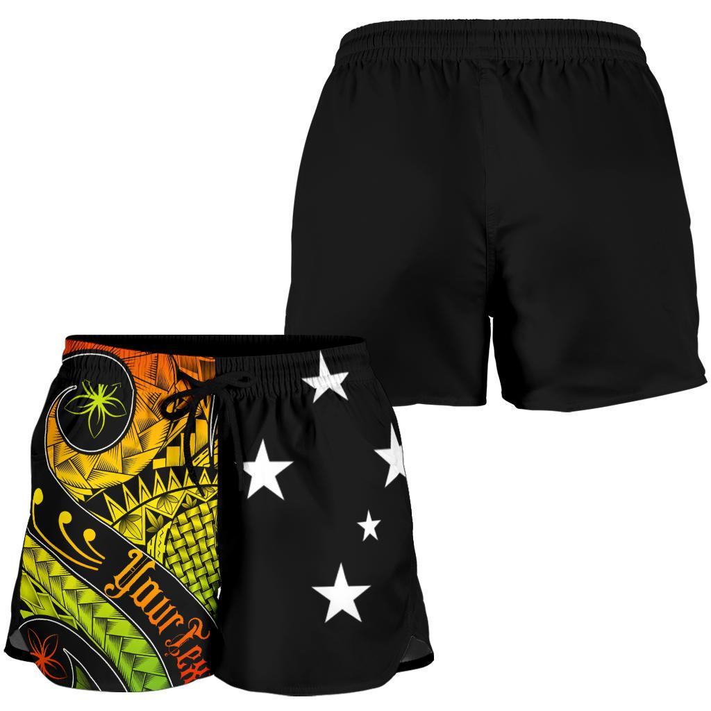 Papua New Guinea Personalised Women's Shorts - PNG Bird And Polynesian Decorative Pattern - Polynesian Pride