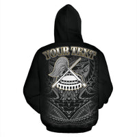 American Samoa Polynesian Eagle All Over Custom Hoodie - Polynesian Pride