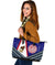 American Samoa Polynesian Leather Tote Bag - American Samoa Flag And - Polynesian Pride