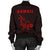 Hawaii Kakau Polynesian Hammerhead Shark Women's Bomber Jacket - Red - Polynesian Pride