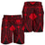 Samoa Polynesian Men's Shorts - Samoa Red Seal with Polynesian Tattoo - Polynesian Pride