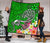 Polynesian Premium Quilt - Turtle Plumeria Green Color - Polynesian Pride