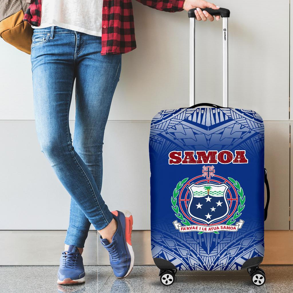 Samoa Luggage Covers - Polynesian Fog Blue - Polynesian Pride