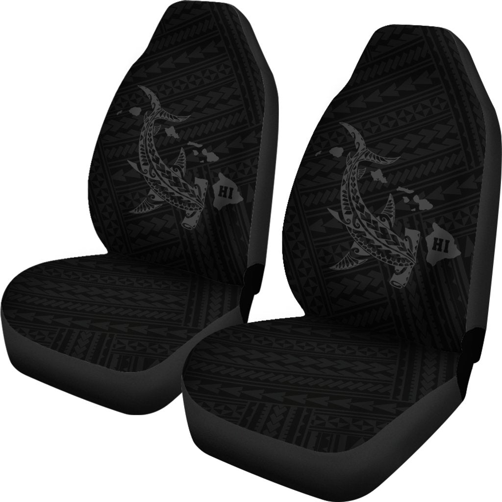 Hawaii Shark Gray Polynesian Car Seat Covers Universal Fit Gray - Polynesian Pride