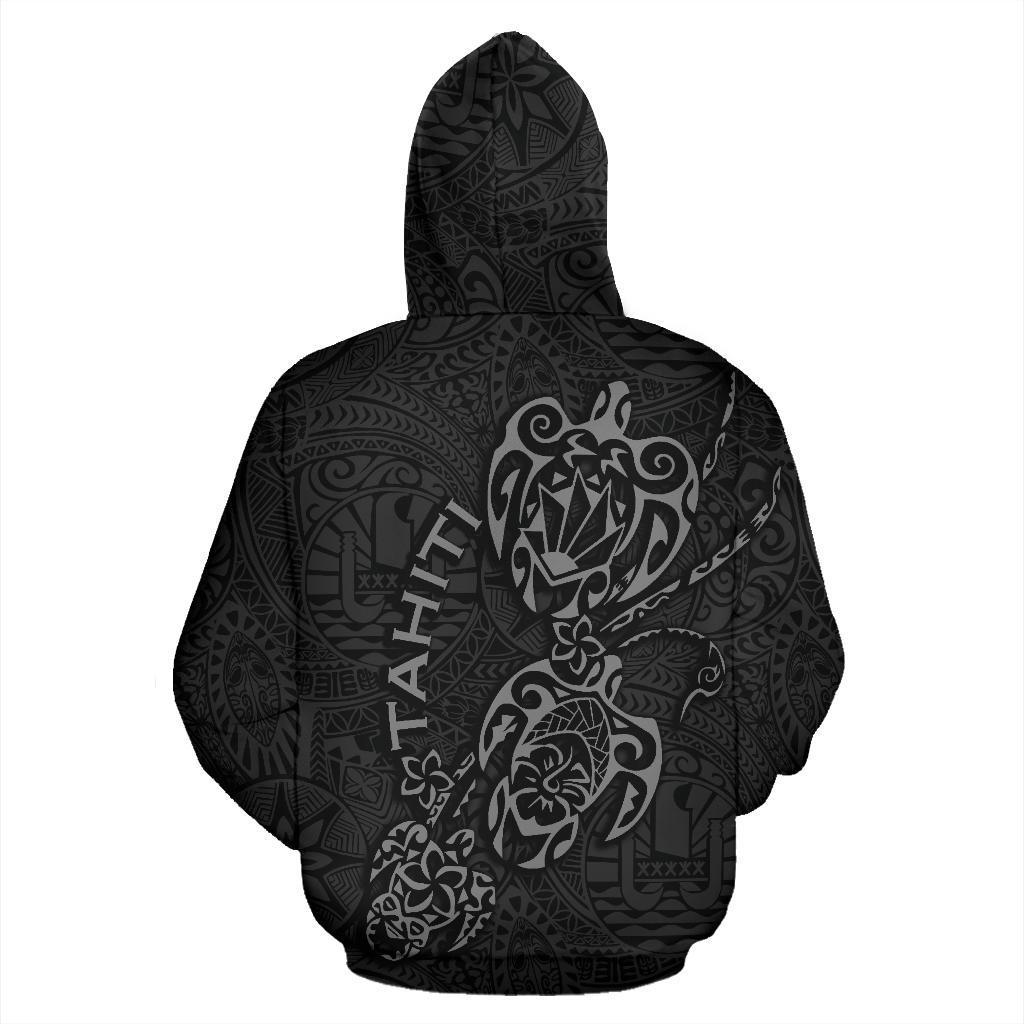 Tahiti Polynesian Family Turtles Hoodie Grey - Polynesian Pride