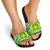 Hawaii Polynesian Slide Sandals - Hawaiian Pattern With Seal Black - Polynesian Pride