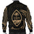 Guam Polynesian Men's Bomber Jacket - Gold Tribal Wave - Polynesian Pride