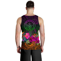 Palau Personalised Men's Tank Top - Summer Hibiscus - Polynesian Pride
