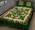 Hawaiian Quilt Bed Set Royal Pattern - Emerald Green - Polynesian Pride