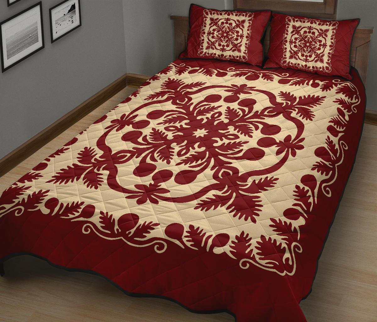Hawaiian Quilt Royal Quilt Bed Set - Polynesian Pride
