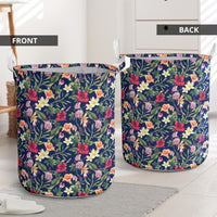 Tropical Hibiscus Red And Plumeria White Hawaii Laundry Basket - Polynesian Pride