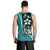 Yap Micronesia Men's Tank Top Turquoise - Turtle With Hook - Polynesian Pride