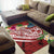 Tonga Polynesian Area Rug - Summer Plumeria (Red) - Polynesian Pride