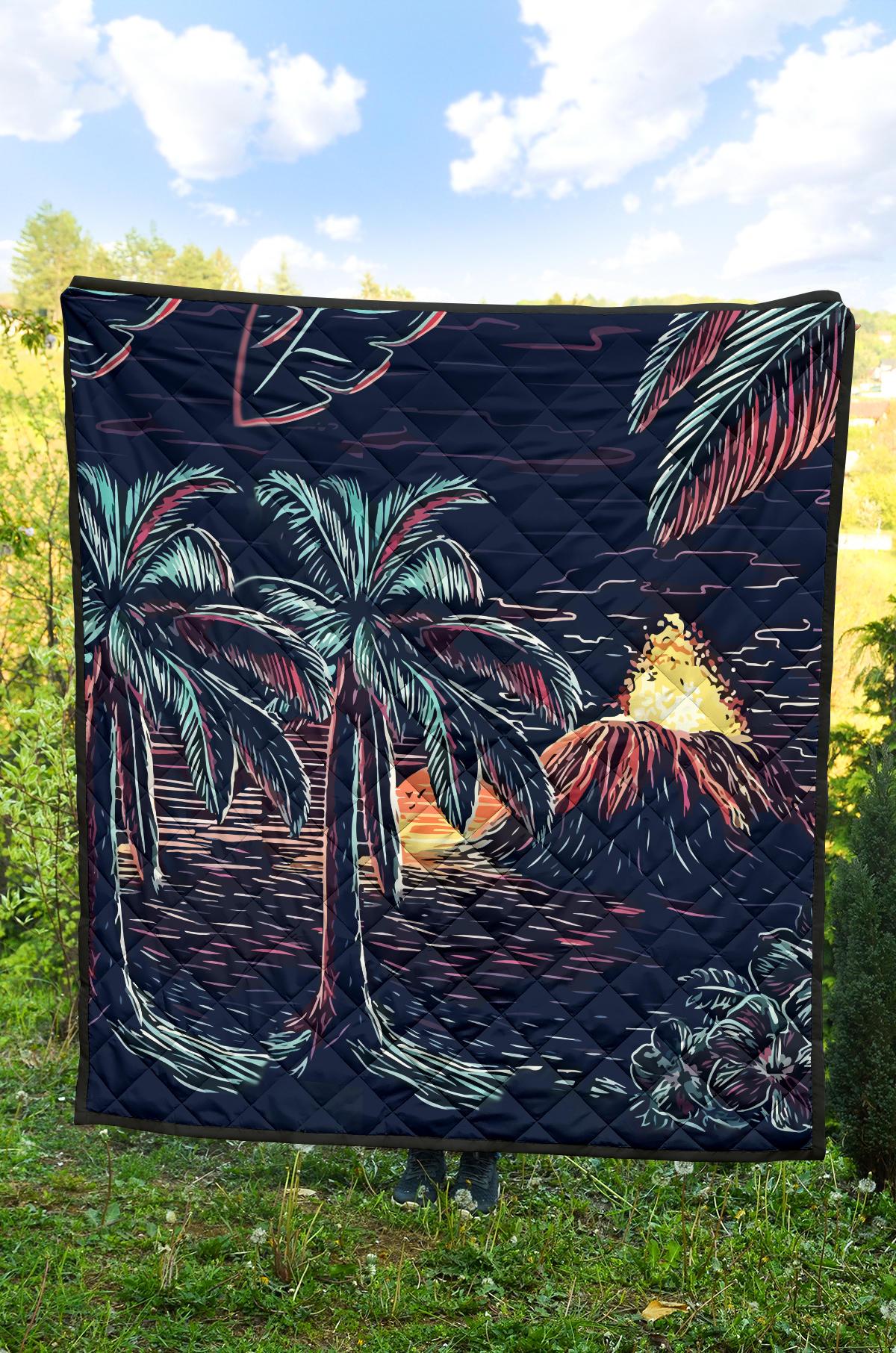 Night On The Land Premium Quilt - Polynesian Pride