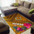 Hawaii Area Rug - Kanaka Maoli With Hibiscus On Polynesian Patterns (YELLOW) - Polynesian Pride