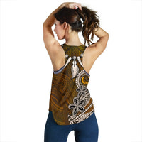 Pohnpei Custom Personalised Women's Racerback Tank - Polynesian Boar Tusk - Polynesian Pride