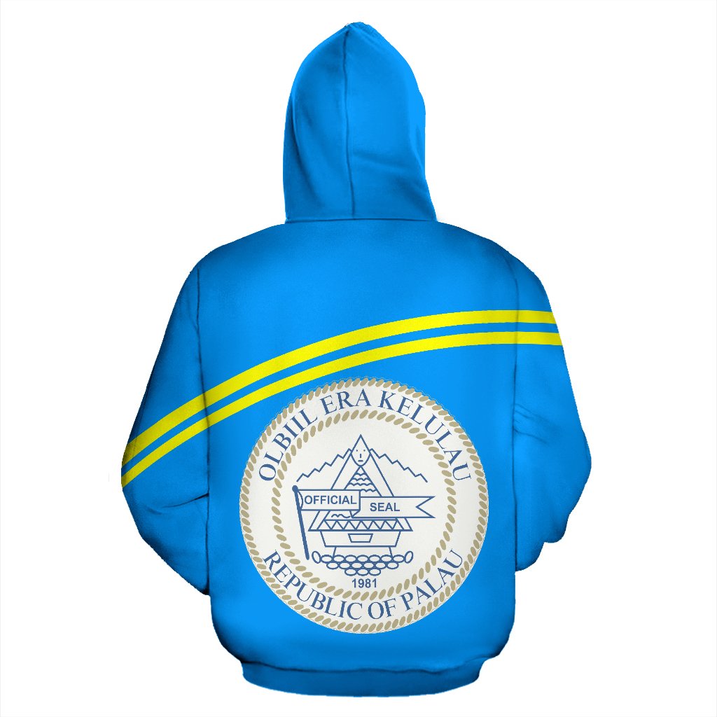 Palau All Over Hoodie Polynesian Curve Version - Polynesian Pride