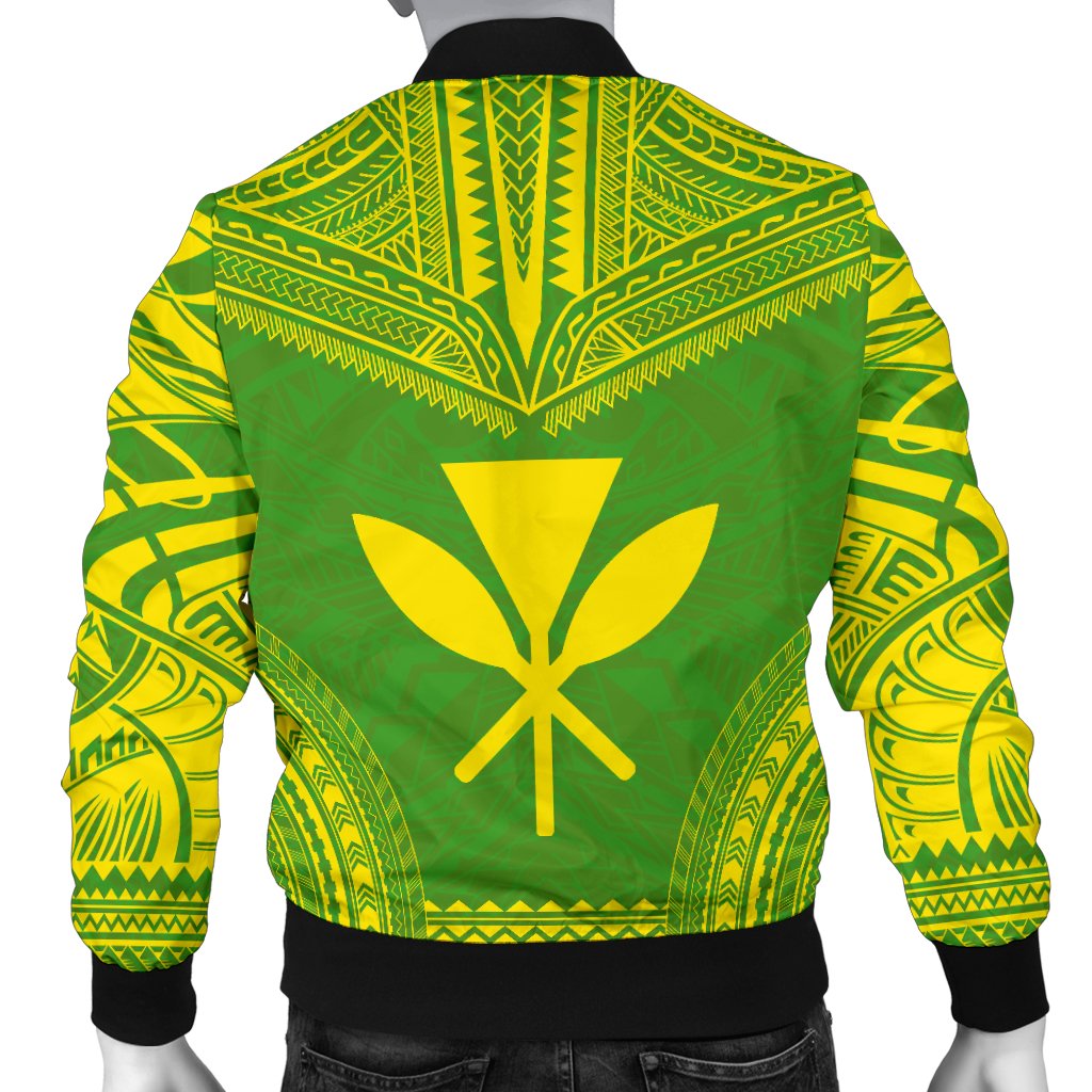 Kanaka Maoli Flag Polynesian Chief Men's Bomber Jacket - Polynesian Pride